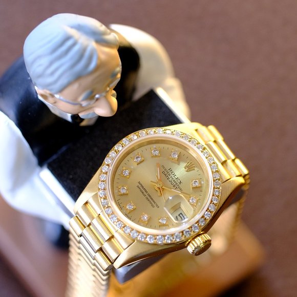 Rolex Datejust 18K Factory Diamond Dial 26mm Watch - Picture 2 of 8